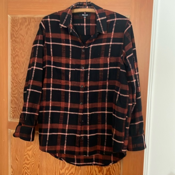 VGUC Madewell Flannel Sunday Shirt in Evins Plaid, Sz XS - Picture 4 of 5